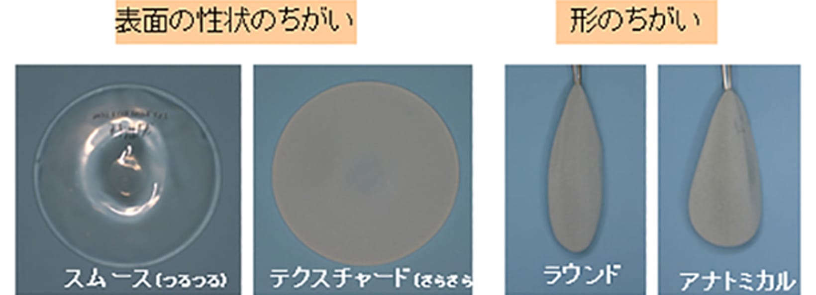 乳房インプラントの種類
